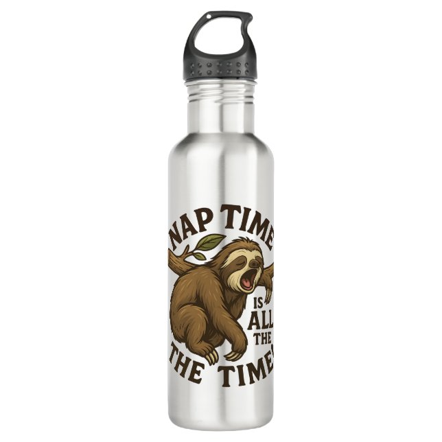 Botella De Agua Sleepy Sloth Funny (Anverso)