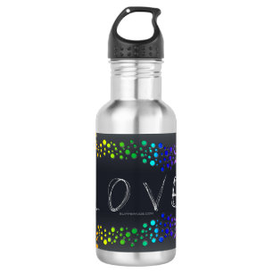 Botella De Agua SlipperyJoe ama burbujas rojo naranja amarillo ver