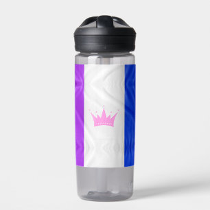 Botella De Agua SlipperyJoe arrastra bandera de orgullo púrpura bl