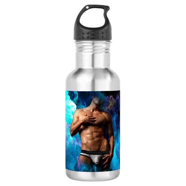 Botella De Agua SlipperyJoe hombre muscular macizo de ropa interio (Anverso)