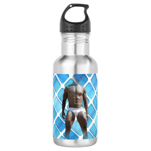 Botella De Agua SlipperyJoe musculoso hombre abdominales six-pack