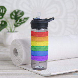 Botella De Agua SlipperyJoe's clásico arcoíris táctil hecho a mano