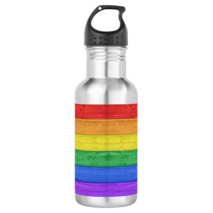 Botella De Agua SlipperyJoe's clásico arcoíris táctil hecho a mano