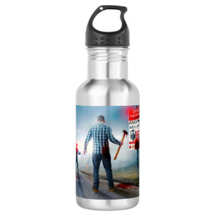 Botella De Agua SlipperyJoe's feliz Halloween ojos brillantes zomb
