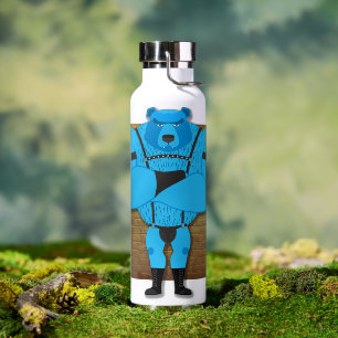 Botella De Agua SlipperyJoe's gay musgo personalizado thong leathe
