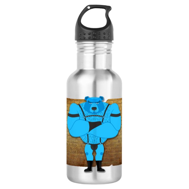 Botella De Agua SlipperyJoe's gay musgo personalizado thong leathe (Anverso)