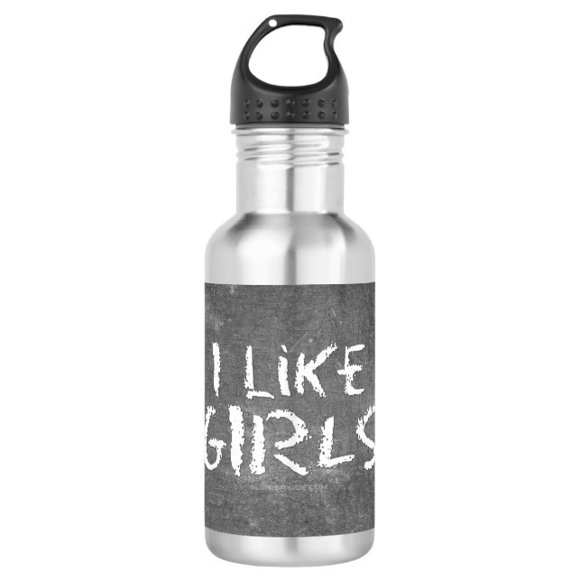 Botella De Agua SlipperyJoe's I Like Chicas sucia pizarra de tiza  (Anverso)