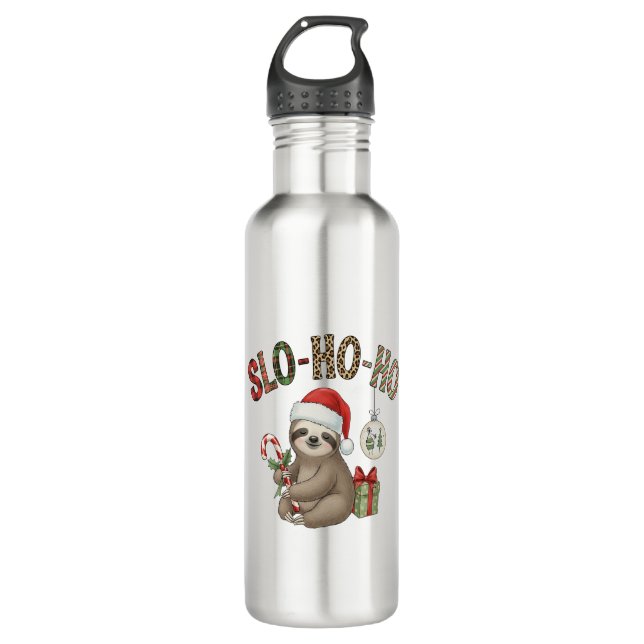Botella De Agua Slo Ho Ho Xmas Sloth (Anverso)