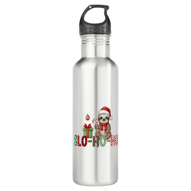 Botella De Agua Slo Ho Ho Xmas Sloth 2 (Anverso)