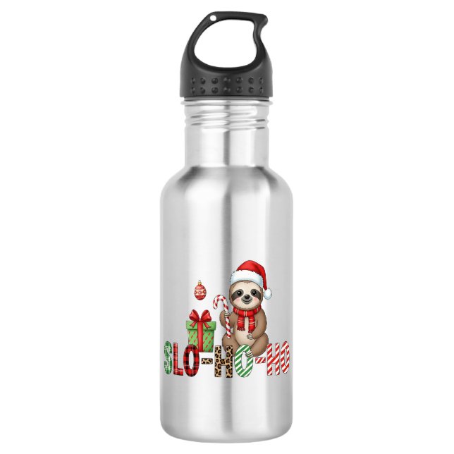 Botella De Agua Slo Ho Ho Xmas Sloth 2 (Anverso)