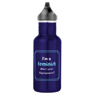 Botella De Agua Slogan de la superpotencia feminista