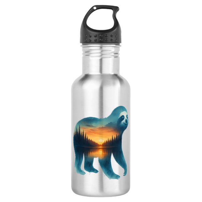 Botella De Agua Sloth Camping Lover (Anverso)