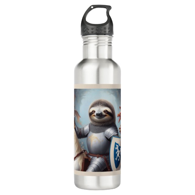 Botella De Agua Sloth Knight contra los dragones (Anverso)