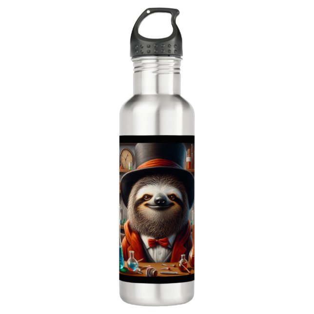 Botella De Agua Sloth Mad Scientist (Anverso)