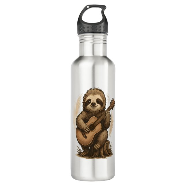 Botella De Agua Sloth Playing Guitar (Anverso)