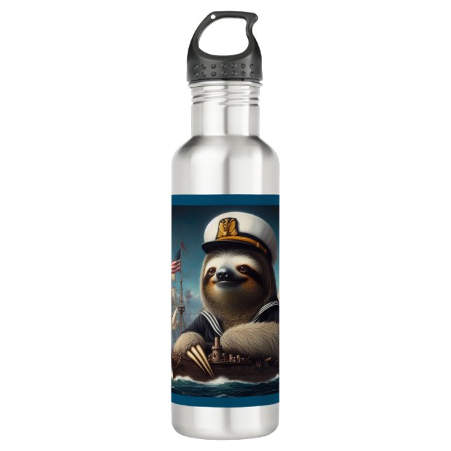 Botella De Agua Sloth Sailor (Anverso)