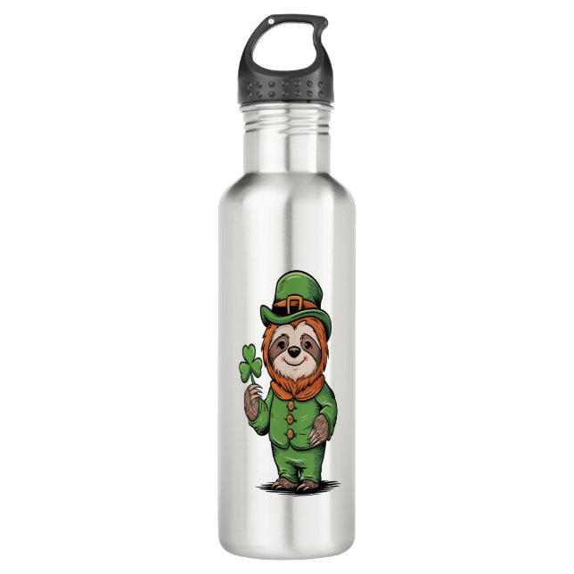 Botella De Agua Sloth St Patrick's Day Irish Lucky (Anverso)