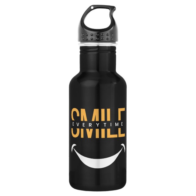 Botella De Agua Smile Everytime – Spread Positive Vibes Anywhere (Anverso)