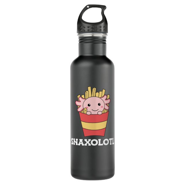Botella De Agua Snaxolotl Axolotl Lover Cute Animales Fries (Anverso)