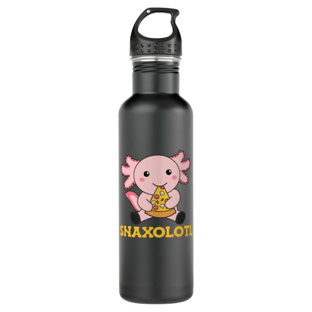 Botella De Agua Snaxolotl Axolotl Lover Cute Animales Pizza (Anverso)