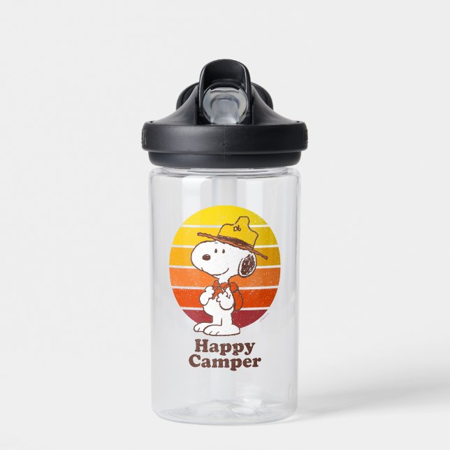 Botella De Agua Snoopy | Beagle Scout - Camper feliz (Delante)