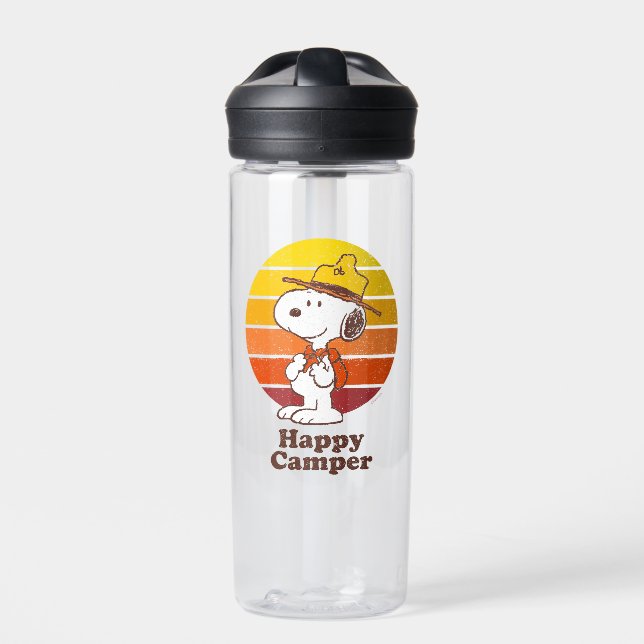 Botella De Agua Snoopy | Beagle Scout - Camper feliz (Delante)