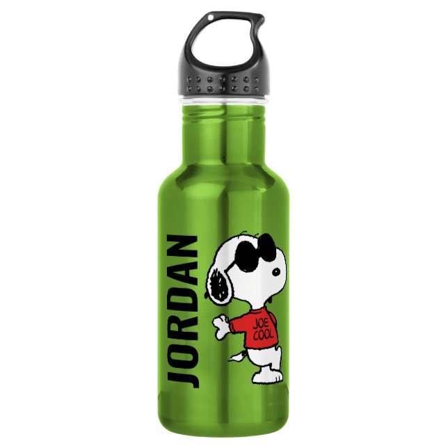 Botella De Agua Snoopy "Joe Cool" de pie (Anverso)