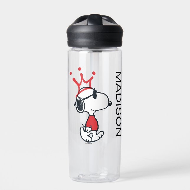 Botella De Agua Snoopy - Joe Guay Crown | Añadir su nombre (Delante)