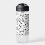 Botella De Agua Snoopy Smile Giggle Lauggle Pattern<br><div class="desc">Echa un vistazo a este diseño super lindo con varias poses divertidas de Snoopy.</div>