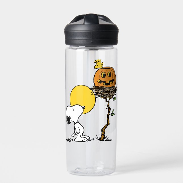 Botella De Agua Snoopy & Woodstock Nest con Jack O' Lantern (Delante)