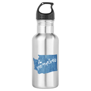 Botella De Agua Snoqualmie Washington Grano de Madera