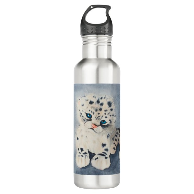 Botella De Agua Snow Leopard Baby Tumbler (Anverso)