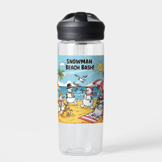 Botella De Agua Snowmen Beach Bash