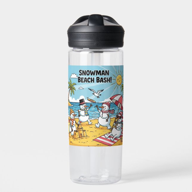 Botella De Agua Snowmen Beach Bash (Delante)