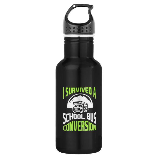 Botella De Agua Sobreviví A Una Conversión De Autobús Escolar (Anverso)