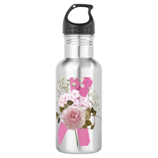 Botella De Agua Sobreviviente de PInk Ribbon (Anverso)