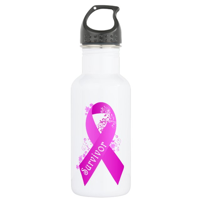 Botella De Agua Sobreviviente del cáncer de mama (Anverso)