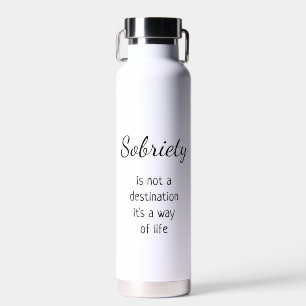 Botella De Agua Sobriety Affirmation Custom Name y Sober Date