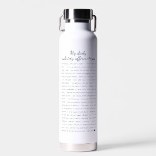 Botella De Agua Sobriety Affirmation Nombre personalizado Fecha Bo