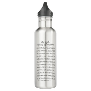 Botella De Agua Sobriety Affirmations Cualquier Personalizado de f