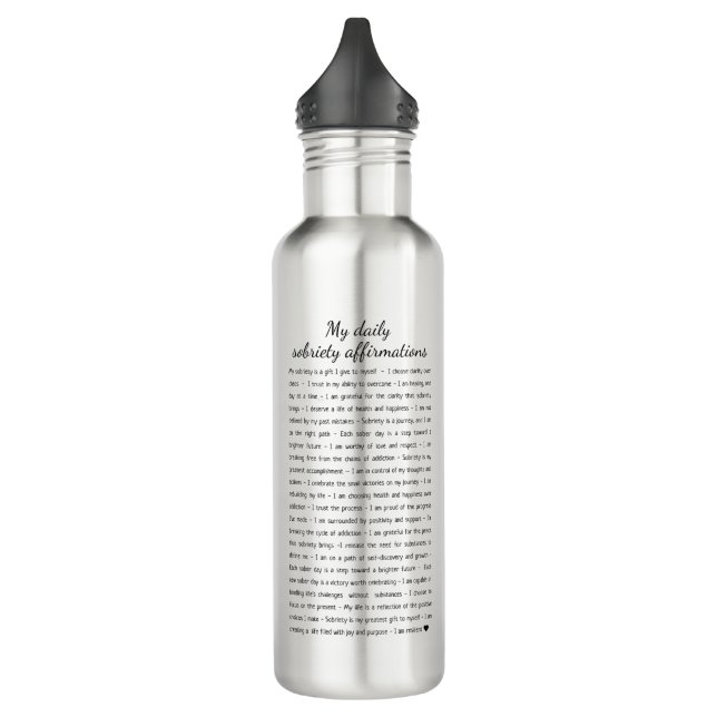 Botella De Agua Sobriety Affirmations Cualquier Personalizado de f (Izquierda)