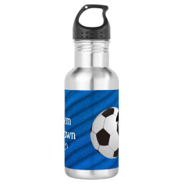 Botella De Agua Soccer - Soccer player silhouette and Ball