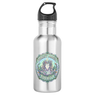 Botella De Agua Sociedad de Magia del Bosque de Unicornios Diseño 