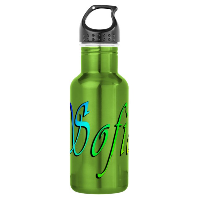 Botella De Agua Sofía, nombre, logotipo (Anverso)