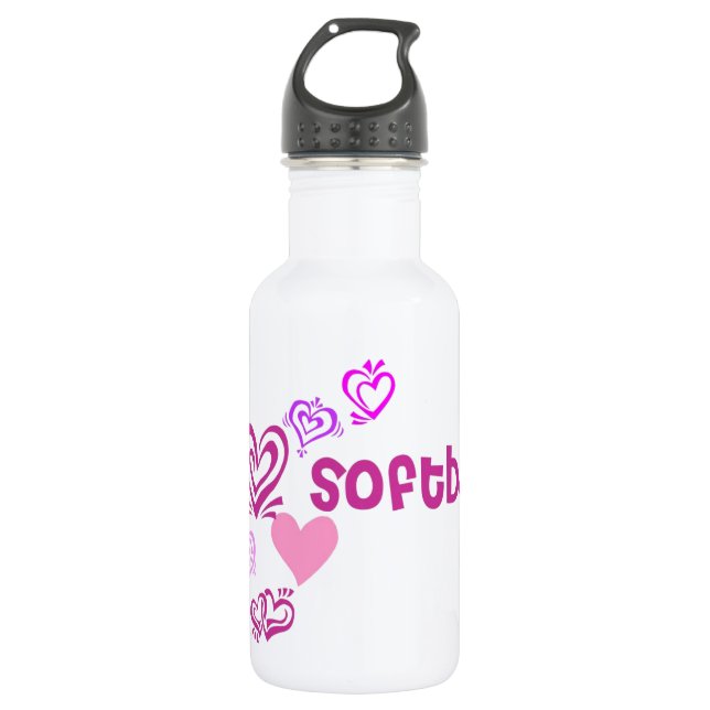 Botella De Agua Softball del amor (Anverso)