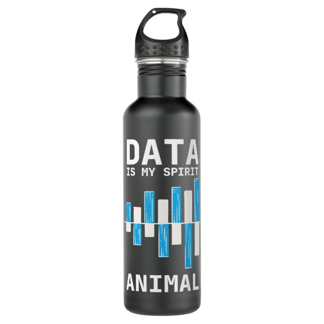 Botella De Agua Software de Científico de Datos Animales de Espíri (Anverso)