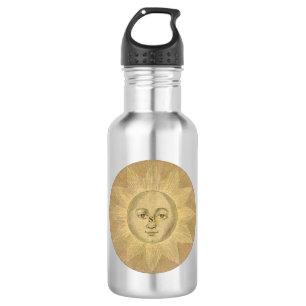 Botella De Agua Sol - Detalle solar del mapa antiguo, alrededor de