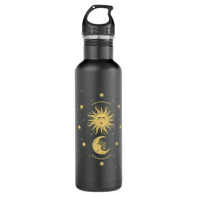 Botella De Agua Sol místico celestial Luna gótica Boho Bohemian A (Anverso)