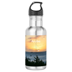Botella De Agua Sol poniente de Aruba