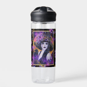 Botella De Agua Solania Halloween Bruja con raven por Renee L